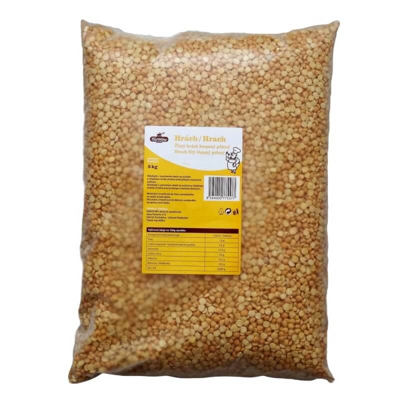 Hrách žlutý půlený 5 kg Hrách žlutý půlený 5 kg