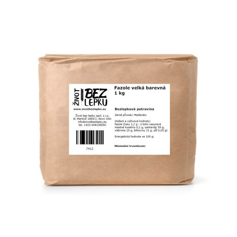 Fazuľa veľká barevná 1 kg Fazuľa veľká barevná 1 kg