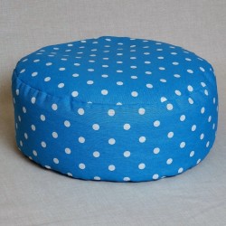Pohankový meditační sedák 38 x 10 cm modrý puntík