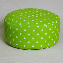Pohánkový meditačný sedák 30 x 10 cm zelený puntík