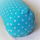 Pohánkový relaxačný valec 15 x 70 cm tyrkysový puntík