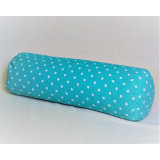 Pohánkový relaxačný valec 15 x 70 cm tyrkysový puntík