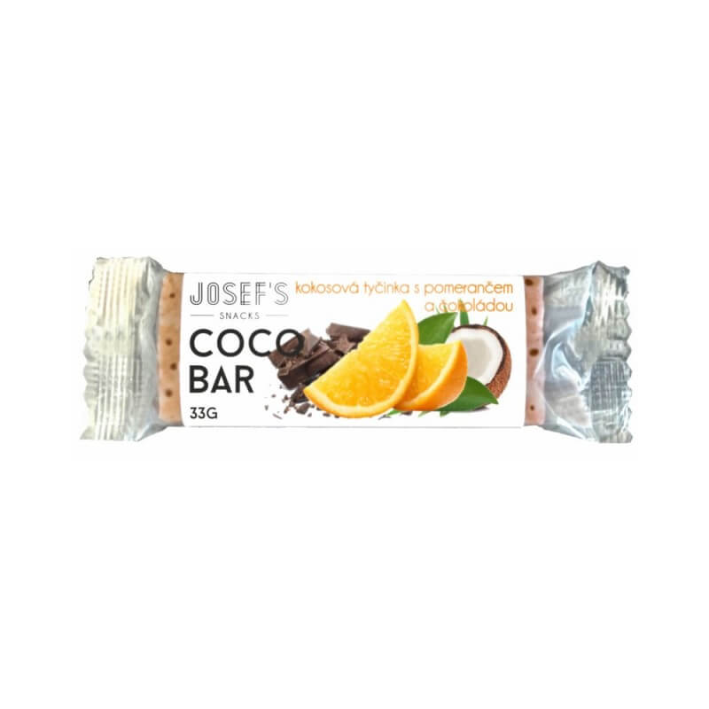 Kokosová tyčinka s pomerančem a čokoládou 33 g