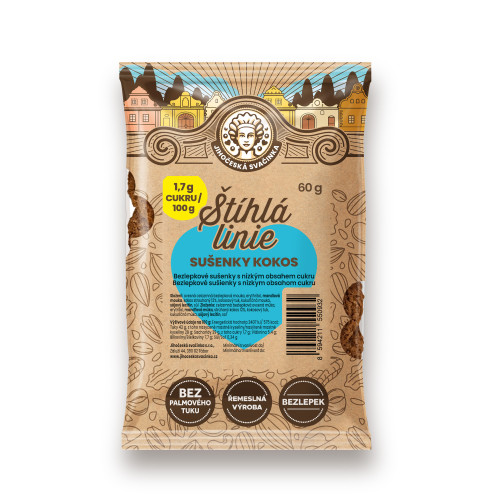 Štíhlá linie sušenky kokos 60g