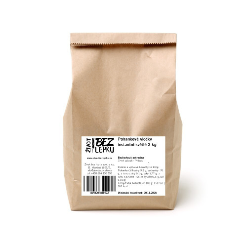 Pohankové vločky instantní světlé 2 kg
