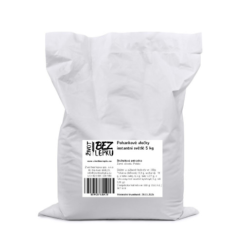 Pohánkové vločky instantné svetlé 5 kg