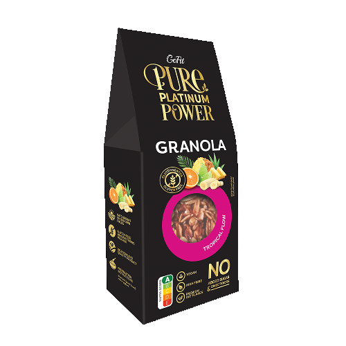 GoFit granola bez přidaného cukru tropické ovoce 225 g
