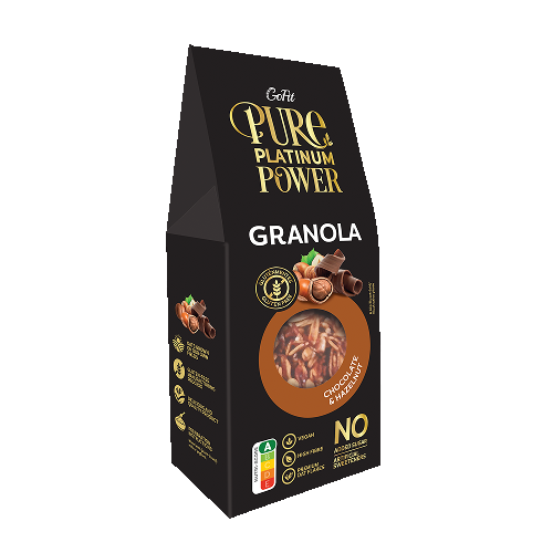 GoFit granola bez přidaného cukru čokoláda-lískový oříšek 225 g