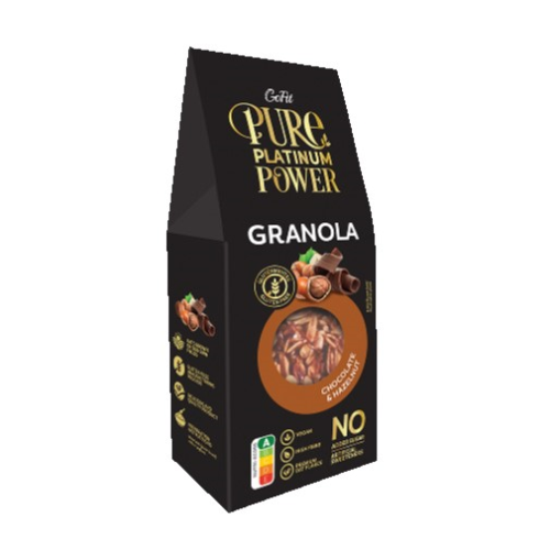 GoFit granola bez přidaného cukru čokoláda-lískový oříšek 225 g